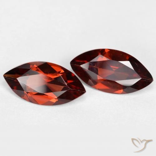 Pedras preciosas de Granada Piropo Vermelho escuro natural de 2.25 ct, Marquesa, VVS-VS