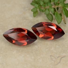 Pedras preciosas de Granada Piropo Vermelho escuro natural de 2.16 ct, Marquesa, VVS-VS