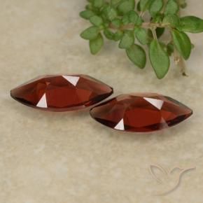 Pedras preciosas de Granada Piropo Vermelho escuro natural de 2.16 ct, Marquesa, VVS-VS