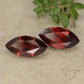 Pedras preciosas de Granada Piropo Sangria Tinto natural de 2.76 ct, Marquesa, VVS-VS