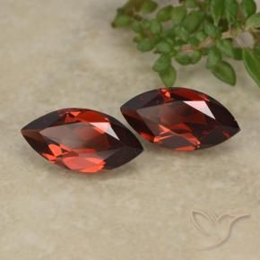 Pedras preciosas de Granada Piropo Vermelho escuro natural de 2.38 ct, Marquesa, VVS-VS