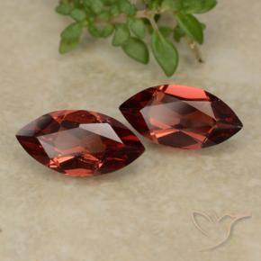 Pedras preciosas de Granada Piropo Vermelho escarlate natural de 2.17 ct, Marquesa, VVS-VS