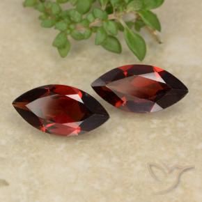 Pedras preciosas de Granada Piropo Vermelho Sangue Profundo natural de 2.37 ct, Marquesa, VVS-VS