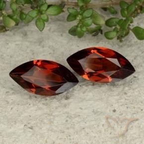 Pedras preciosas de Granada Piropo vermelho médio natural de 2.26 ct, Marquesa, VVS-VS