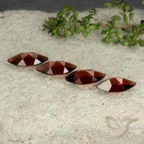 Pedras preciosas de Granada Piropo Vermelho escuro natural de 4.35 ct, Marquesa, VVS-VS