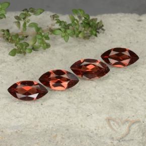 Pedras preciosas de Granada Piropo Vermelho escuro natural de 4.50 ct, Marquesa, VVS-VS