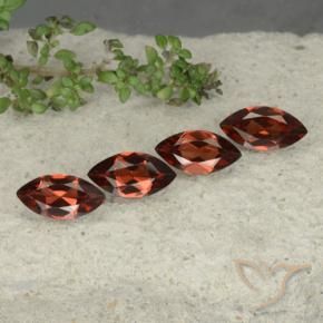 Pedras preciosas de Granada Piropo Vermelho escuro natural de 4.79 ct, Marquesa, VS
