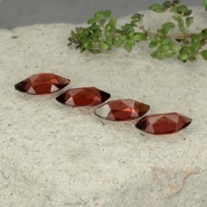 Pedras preciosas de Granada Piropo Vermelho escuro natural de 4.89 ct, Marquesa, VVS-VS