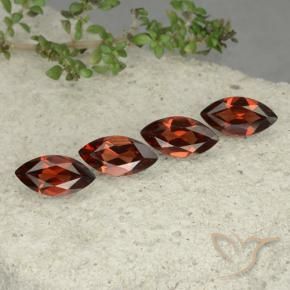 Pedras preciosas de Granada Piropo Vermelho escuro natural de 4.88 ct, Marquesa, VS