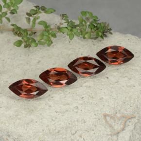 Pedras preciosas de Granada Piropo vermelho médio natural de 4.64 ct, Marquesa, VS