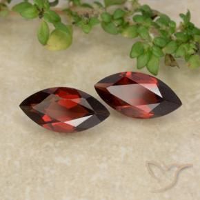 Pedras preciosas de Granada Piropo Sangria Tinto natural de 2.36 ct, Marquesa, VVS-VS