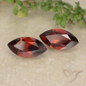 Pedras preciosas de Granada Piropo Vermelho escarlate natural de 2.47 ct, Marquesa, VVS-VS