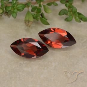 Pedras preciosas de Granada Piropo Vermelho escuro natural de 2.10 ct, Marquesa, VVS-VS