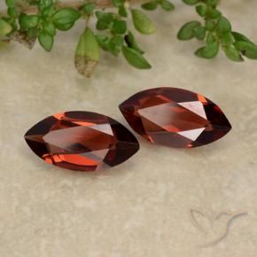 Pedras preciosas de Granada Piropo vermelho médio natural de 2.09 ct, Marquesa, VVS-VS