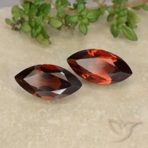Pedras preciosas de Granada Piropo Sangria Tinto natural de 2.47 ct, Marquesa, VVS-VS
