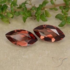 Pedras preciosas de Granada Piropo Vermelho escuro natural de 1.97 ct, Marquesa, VVS-VS