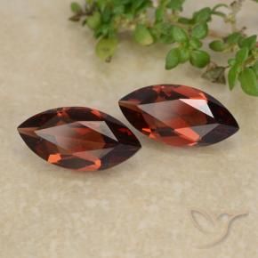 Pedras preciosas de Granada Piropo Vermelho escuro natural de 2.22 ct, Marquesa, VVS-VS