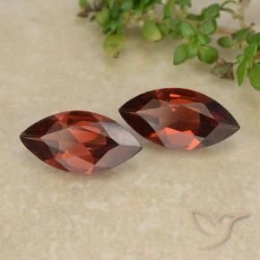 Pedras preciosas de Granada Piropo vermelho médio natural de 1.74 ct, Marquesa, VVS-VS