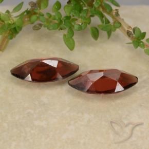 Pedras preciosas de Granada Piropo Vermelho escuro natural de 2.22 ct, Marquesa, VVS-VS