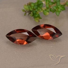 Pedras preciosas de Granada Piropo Vermelho escuro natural de 1.83 ct, Marquesa, VVS-VS