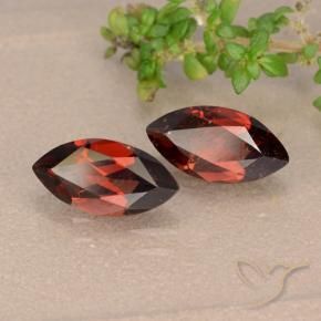 Pedras preciosas de Granada Piropo Vermelho escuro natural de 2.51 ct, Marquesa, VVS-VS