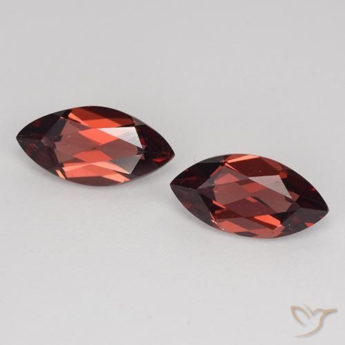 Pedras preciosas de Granada Piropo Vermelho escuro natural de 2.39 ct, Marquesa, VVS-VS