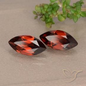 Pedras preciosas de Granada Piropo Vermelho escuro natural de 2.21 ct, Marquesa, VVS-VS