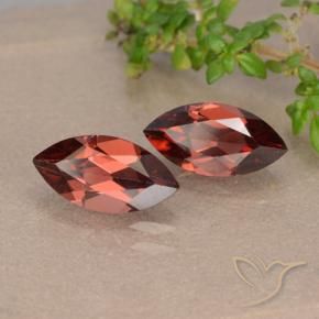 Pedras preciosas de Granada Piropo Vermelho escuro natural de 2.42 ct, Marquesa, VVS-VS