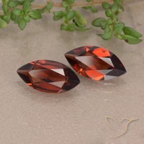 Pedras preciosas de Granada Piropo Vermelho escuro natural de 2.18 ct, Marquesa, VVS-VS