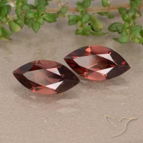 Pedras preciosas de Granada Piropo Vermelho escuro natural de 2.48 ct, Marquesa, VVS-VS