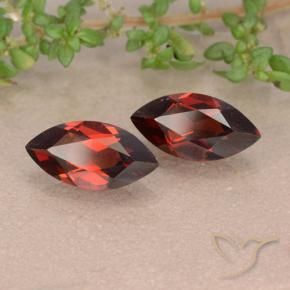 Pedras preciosas de Granada Piropo Vermelho escuro natural de 2.32 ct, Marquesa, VVS-VS