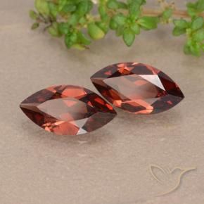 Pedras preciosas de Granada Piropo Vermelho escuro natural de 2.21 ct, Marquesa, VVS-VS