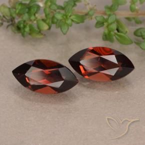 Pedras preciosas de Granada Piropo Vermelho escuro natural de 2.94 ct, Marquesa, VVS-VS
