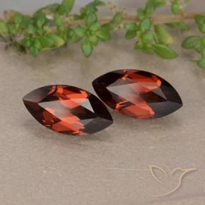 Pedras preciosas de Granada Piropo Vermelho Escarlate Profundo natural de 2.46 ct, Marquesa, VVS-VS