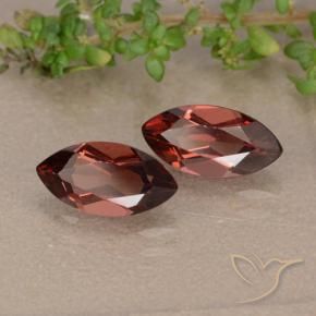 Pedras preciosas de Granada Piropo Vermelho escuro natural de 2.54 ct, Marquesa, VVS-VS