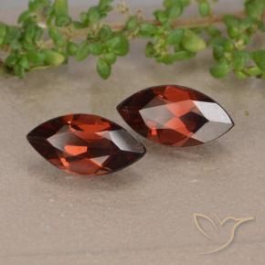 Pedras preciosas de Granada Piropo Vermelho Escarlate Profundo natural de 2.21 ct, Marquesa, VVS-VS