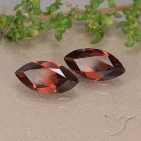 Pedras preciosas de Granada Piropo vermelho médio natural de 2.15 ct, Marquesa, VVS-VS