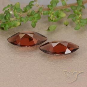 Pedras preciosas de Granada Piropo vermelho médio natural de 2.15 ct, Marquesa, VVS-VS