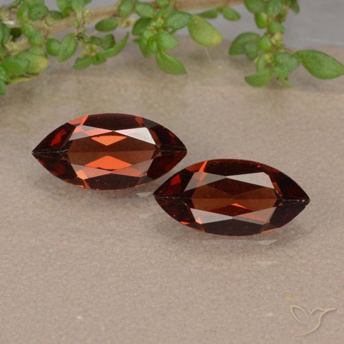 1.99ctw Natural vermelho médio Granada Piropo, Marquesa, VVS-VS