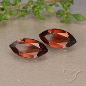 Pedras preciosas de Granada Piropo vermelho médio natural de 1.99 ct, Marquesa, VVS-VS