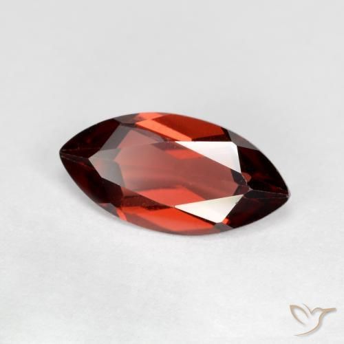 Granada Piropo Vermelho escuro Natural 1.22ct, Marquesa, VVS-VS