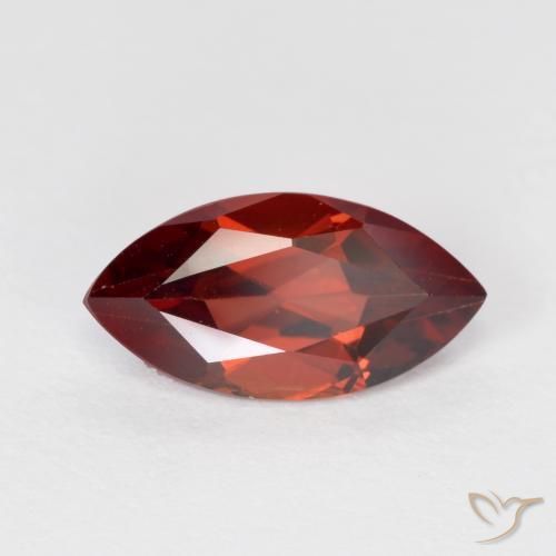 Granada Piropo Vermelho escuro Natural 1.32ct, Marquesa, VVS-VS