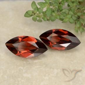 Pedras preciosas de Granada Piropo Vermelho Escarlate Profundo natural de 2.34 ct, Marquesa, VVS-VS