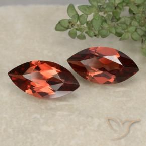 Pedras preciosas de Granada Piropo Vermelho Escarlate Profundo natural de 2.25 ct, Marquesa, VVS-VS