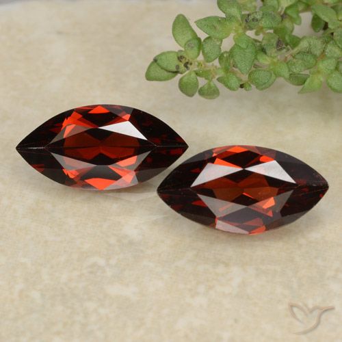 Pedras preciosas de granada piropo vermelho natural de 2,44 ct, marquise, VVS-VS