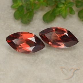 Pedras preciosas de Granada Piropo Vermelho escuro natural de 2.15 ct, Marquesa, VVS-VS
