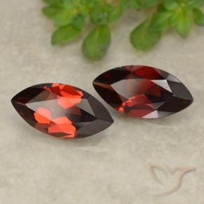 Pedras preciosas de Granada Piropo Vermelho escuro natural de 2.35 ct, Marquesa, VVS-VS