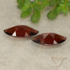 Pedras preciosas de Granada Piropo Vermelho escuro natural de 2.35 ct, Marquesa, VVS-VS