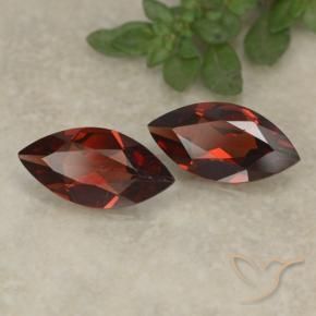 Pedras preciosas de Granada Piropo Vermelho escuro natural de 2.04 ct, Marquesa, VVS-VS