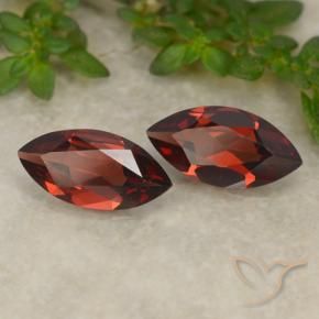 Pedras preciosas de Granada Piropo Vermelho escuro natural de 2.09 ct, Marquesa, VVS-VS